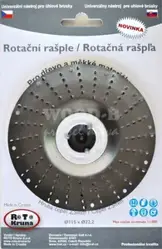 Rotačná rašpľa; 125x22,2mm - hrubá čepeľ 2,5mm