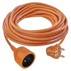 Predlžovací kábel; 20 m; 1 zásuvka; oranžový; PVC; 230 V; 1,5 mm2