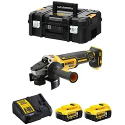 Akumulátorová uhlová brúska 125mm DEWALT 18 V; DCG405P2; 1000W; 2x5,0Ah; bezuhlíková