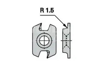 Rádiusový element R1,5; ľavý