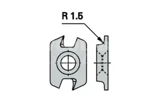 Rádiusový element R1,5; ľavý