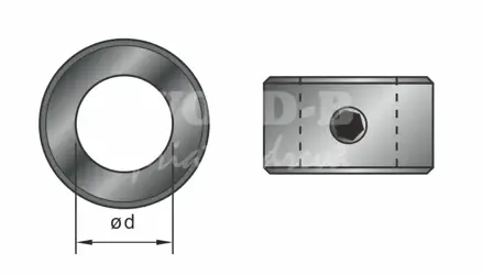 Blokovací krúžok; D18; d 8; L10
