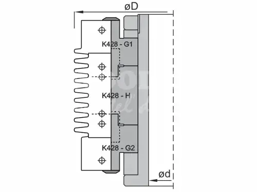 Nastaviteľná špárovacia oknárska fréza; D150; B130; d30 (40,50); Z2
