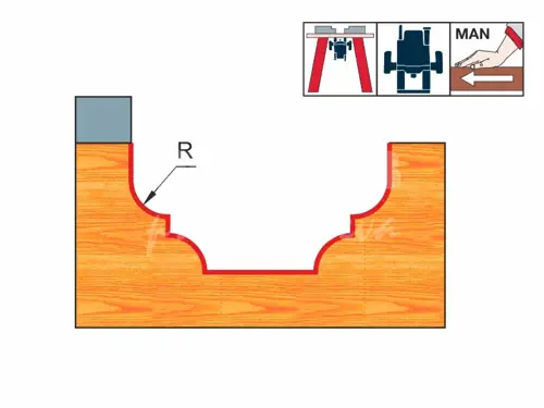 Kopírovacia fréza pre tvarovú drážku; D19,0; B12,3; L55,0; R3,2; stopka 6