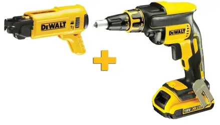 Skrutkovač do sadrokatónu s podávačom Dewalt DCF620D2K; 18V/2x2,0Ah