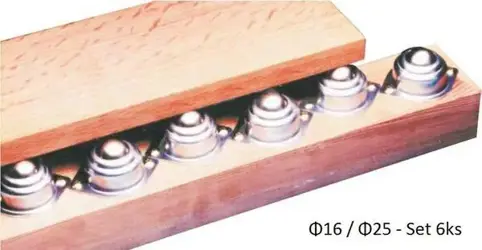 Dopravné ložiská D25 - set 6ks