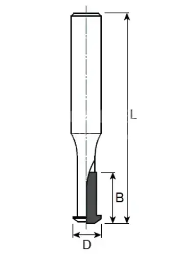 Fréza DIA na spoj CLAMEX; D 10,0; B17; L70; Z1; stopka 10