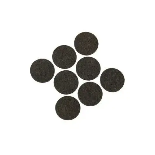 Samolepiace plsťové podložky; súprava 8 ks; D 25 mm; h 3 mm; hnedé