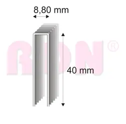Spony stolárske 352/40 ZN bal. 7600 ks