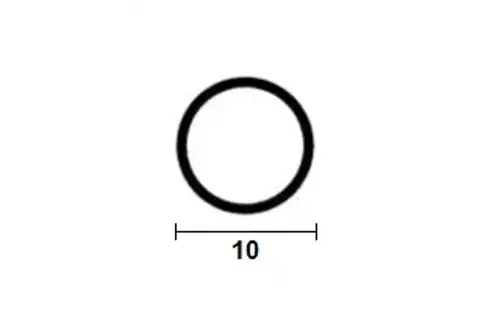 Kruhový O profil Al; 10x1; 2m