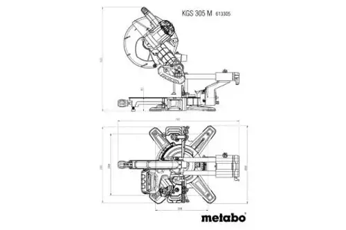 Pokosová píla Metabo KGS 305 M SET - 2x pílový kotúč