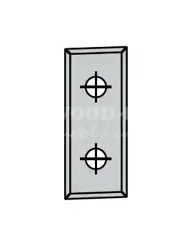 Štandardná žiletka s dvomi otvormi; HW; 29,2x12x1,5; závrtná; univerzal