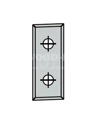 Štandardná žiletka s dvomi otvormi; HW; 29,2x12x1,5; závrtná; univerzal