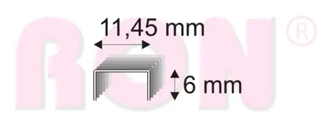 Spony čalúnické 530/06 ZN Blister 1000 ks