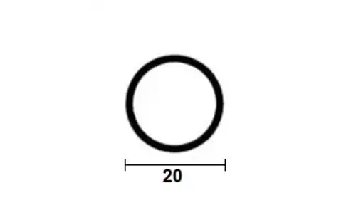 Kruhový O profil Al; 20x1; 2m