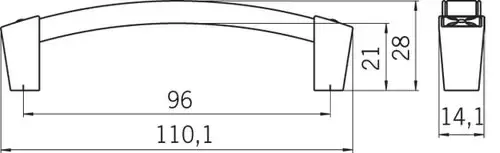 Úchytka 1567-110 ZN43; staromosadz  / rozteč 96