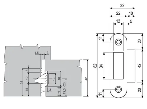 Protiplech mediana 82/22 nikel