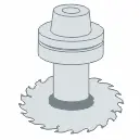 Upínače pre pílové a drážkovacie kotúče