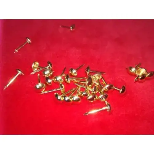 Ozdobný klinec 50 1/3 - zlatá mosadz; D7,5mm; L11mm; 100ks