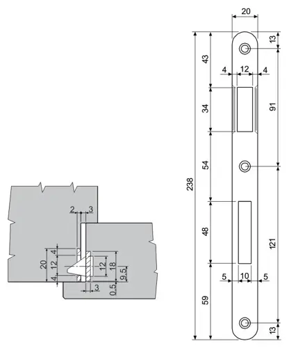 Protiplech 590.42 / mosadz