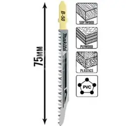 List pílový B50; 75mm; 5ks