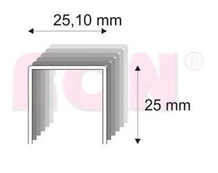Spony stavebné na šindle 491/25 ZN bal. 4000 ks