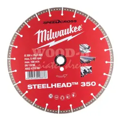 Kotúč Milwaukee STEELHEAD 350mm - oceľ, nerez